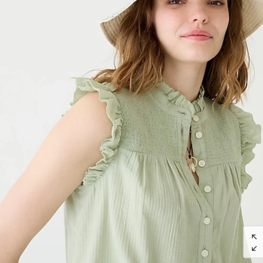NEW JCREW Garden top in soft gauze Item AM621